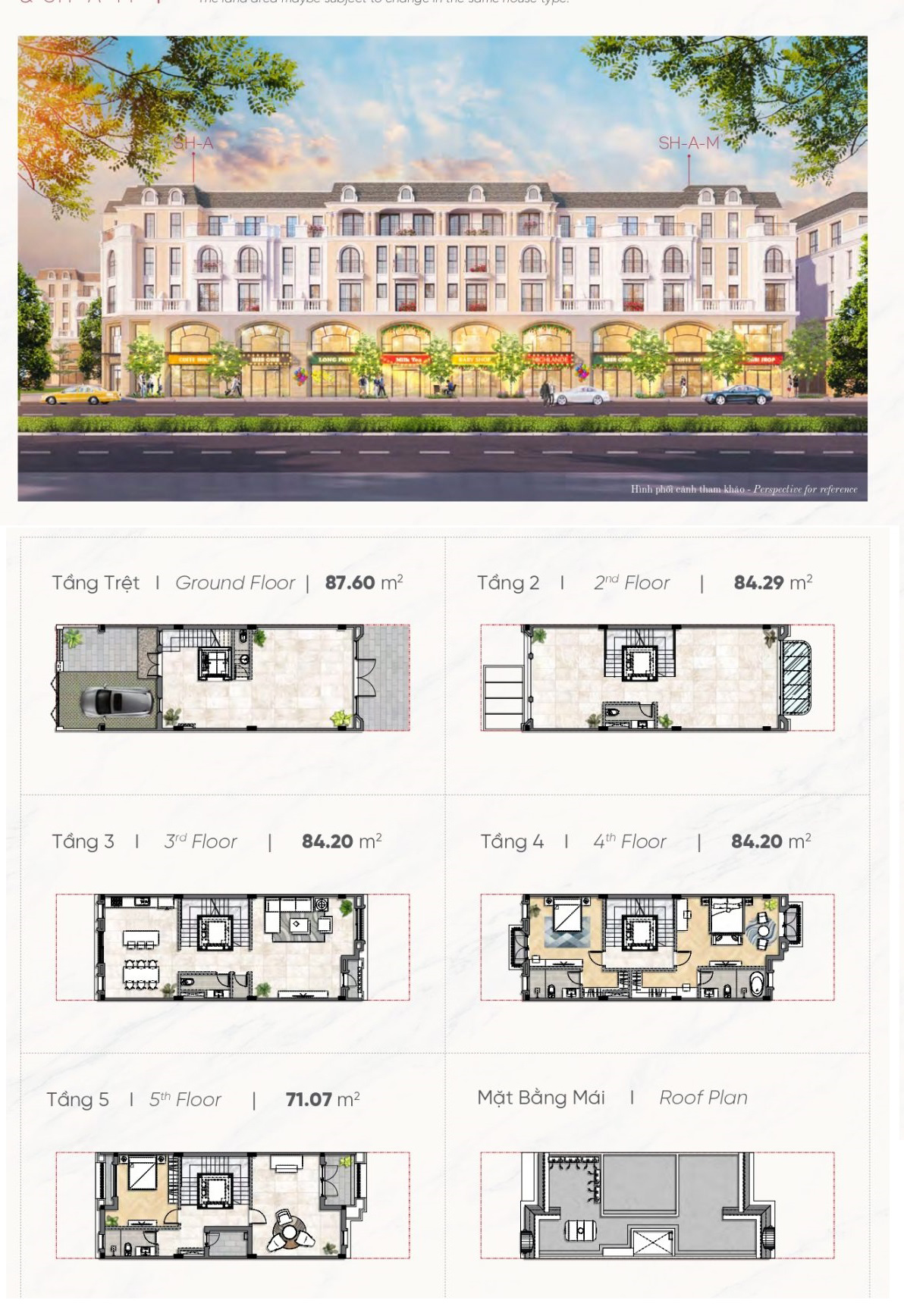 thiết kế liền kề shophouse hồng hạc city