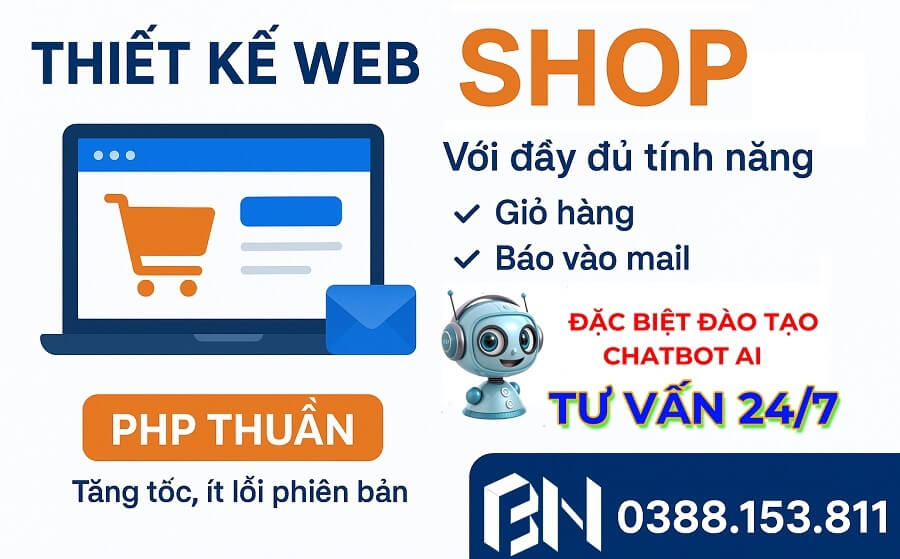 Dịch vụ thiết kế website bằng PHP Thuần, Code Tay
