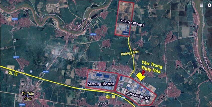 Vị trí dự án KĐT Yên Trung – Thụy Hòa