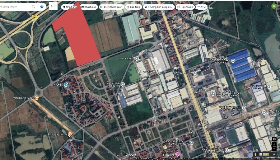 Vị trí quỹ đất quy hoạch xây dựng chợ và bến xe tĩnh tại Khắc Niệm- TP Bắc Ninh