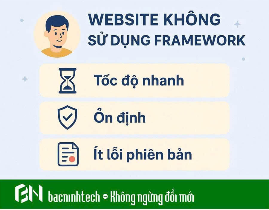 Tại Sao Website Không Sử Dụng Framework Lại Ổn Định Hơn?