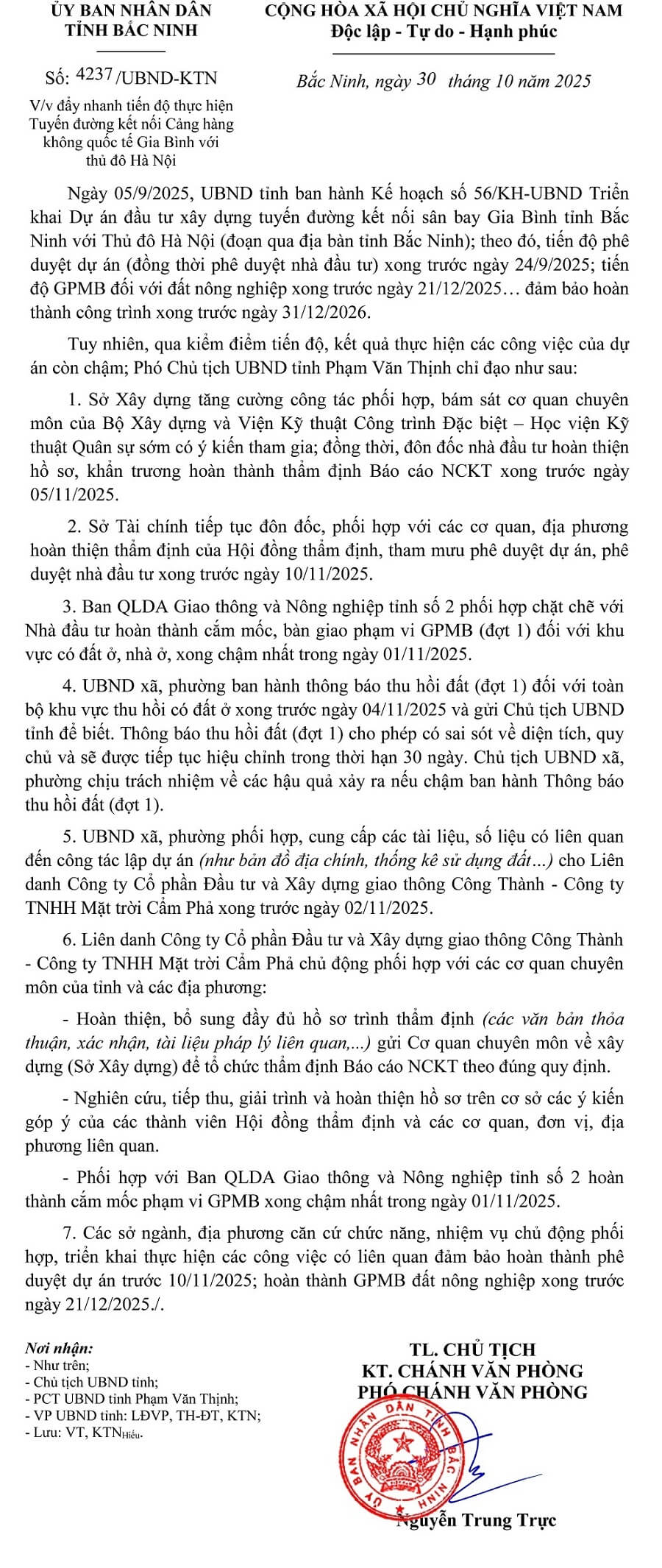 Bắc Ninh Thúc Đẩy Tiến Độ Tuyến Đường Hơn 47.600 Tỉ Đồng