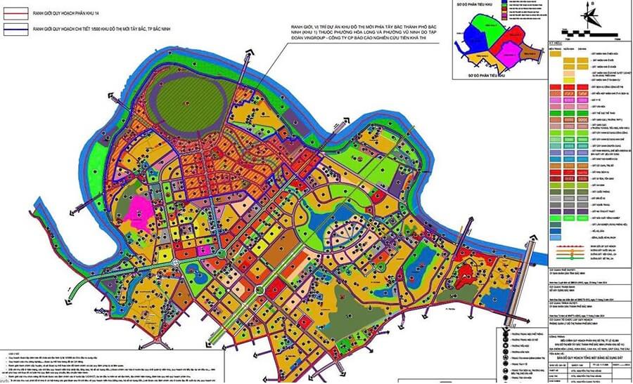 Quy hoạch dự án Khu đô thị Tây Bắc TP Bắc Ninh