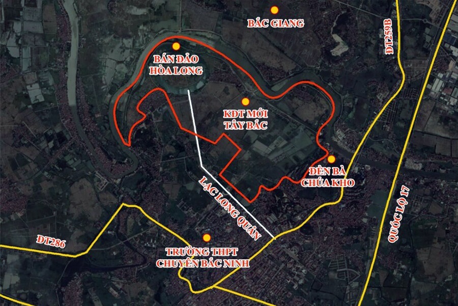 Dự án Vin Hòa Long- Bắc Ninh nằm trung tâm đô thị ven sông của tỉnh Bắc Ninh mới