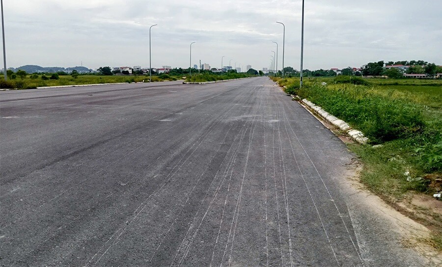 Trục đường chính giữa khu chung cư đã được UBND tỉnh Bắc Ninh hoàn thành