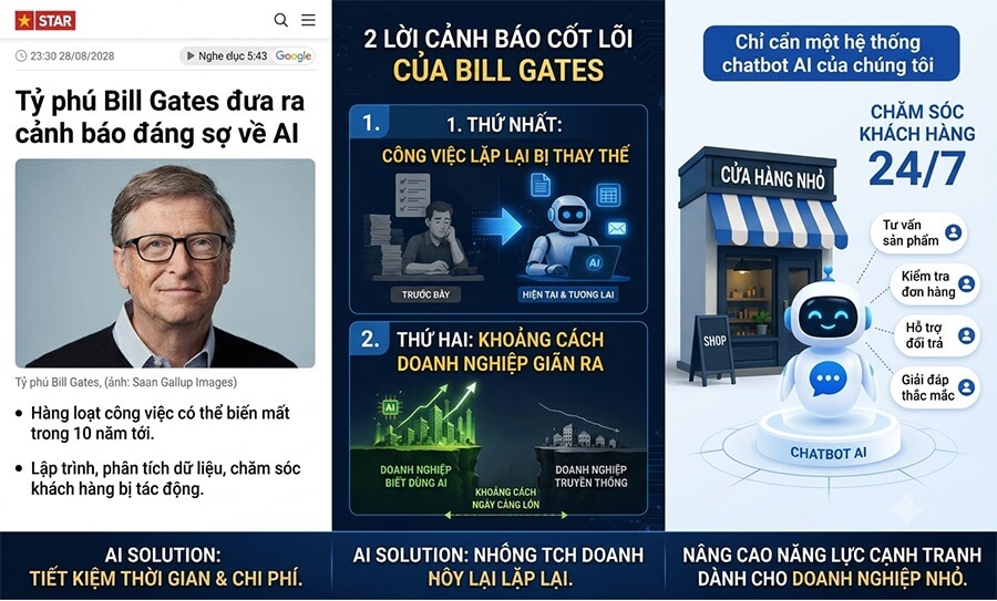 Lời cảnh báo mới của Bill Gates về AI