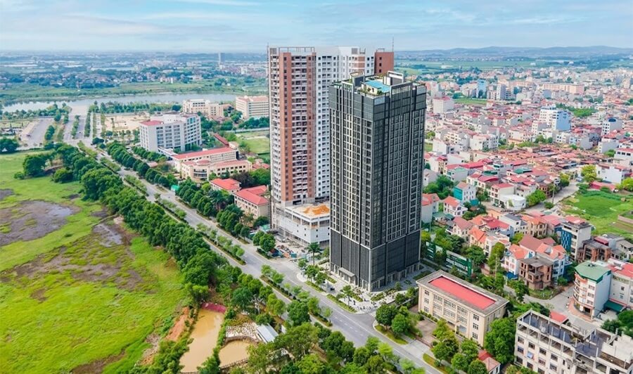 Chung cư Đông Dương 2 nằm trên đường Huyền Quang- Ảnh do AI ghép