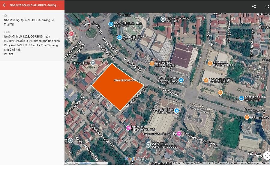 Chuyển 0.76ha Đất Đường Lê Thái Tổ sang NOXH