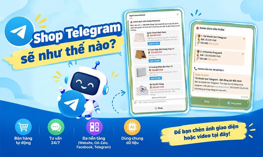 Trải nghiệm Shop Telegram miễn phí