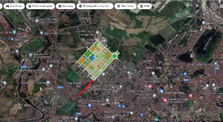 Vị trí khu đô thị Dabaco Vạn An
