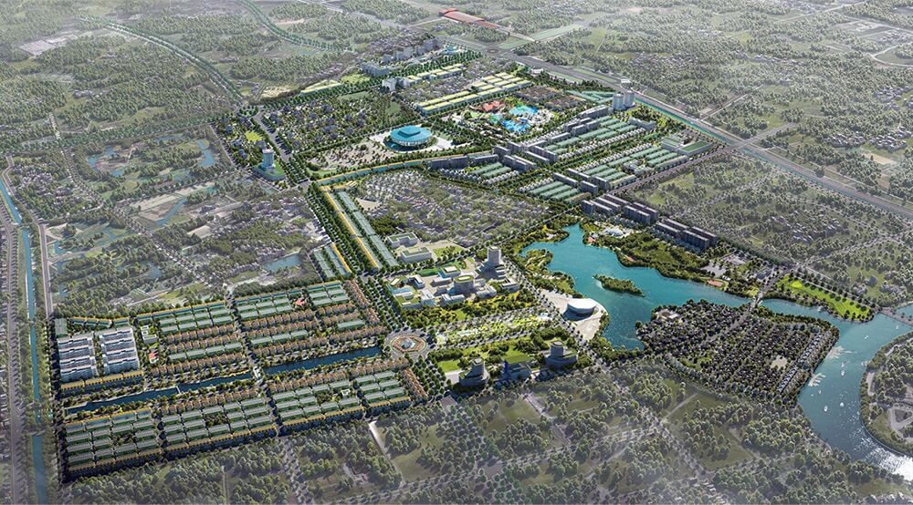 Phối cảnh tổng thể giai đoạn 1 dự án Sun Bắc Ninh