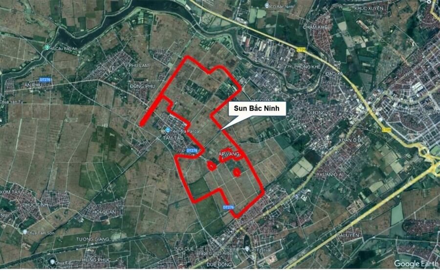 Vị trí dự án Sun Group Bắc Ninh