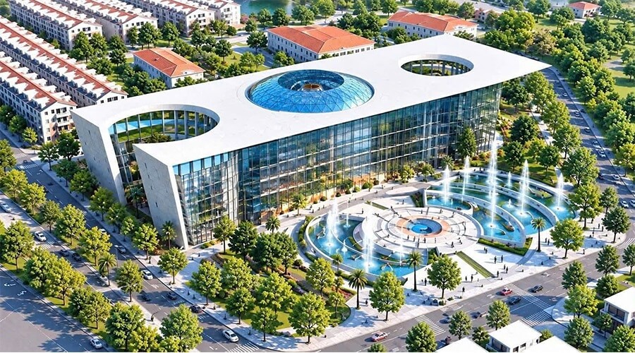 Trung tâm thương mại Vincom tọa lạc trục chính dự án Vinhomes King Park