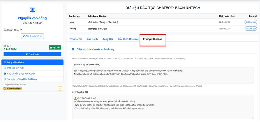Bài 2- Đào Tạo Chatbot Tại bacninhtech.com- Phần 2